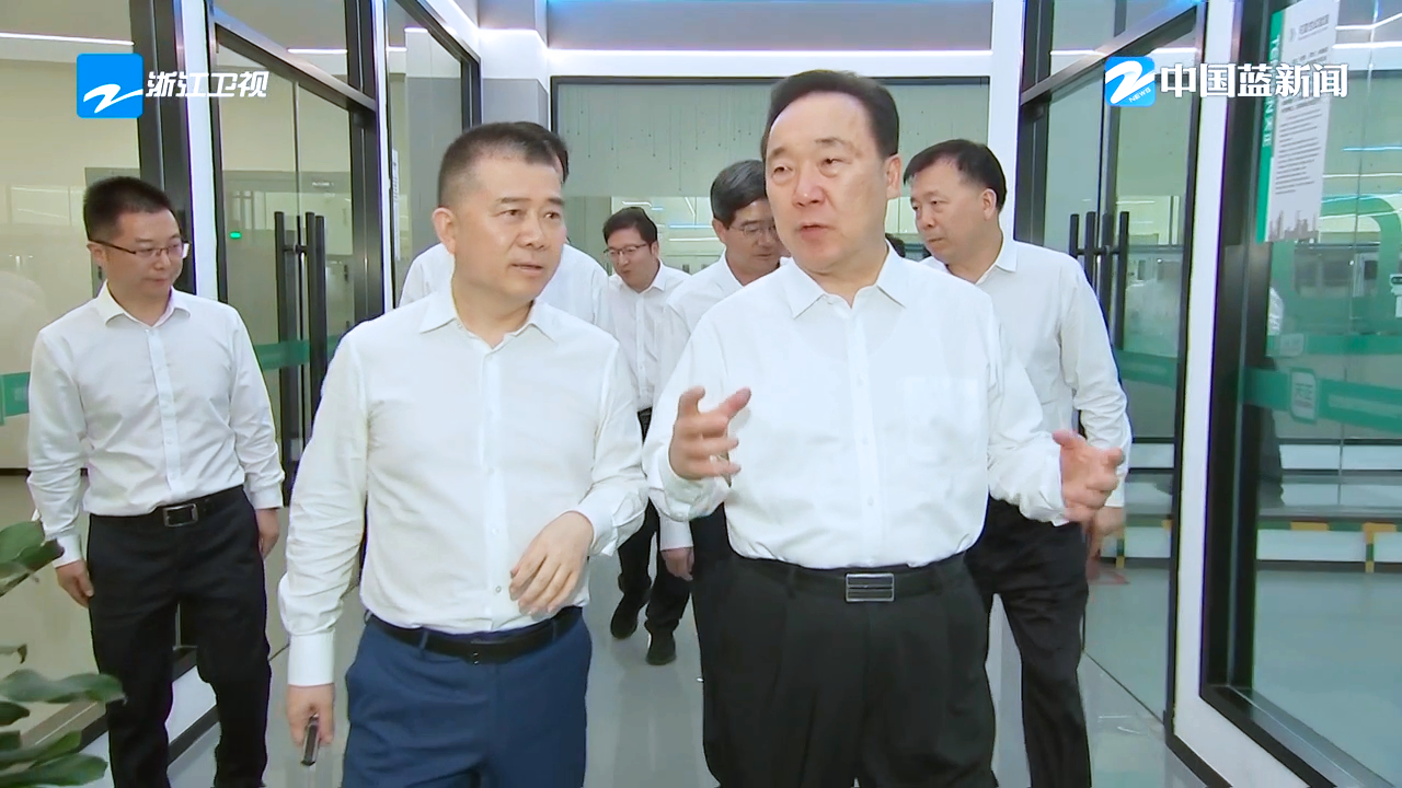 浙江省委书记王浩调研红桃视频传媒解说